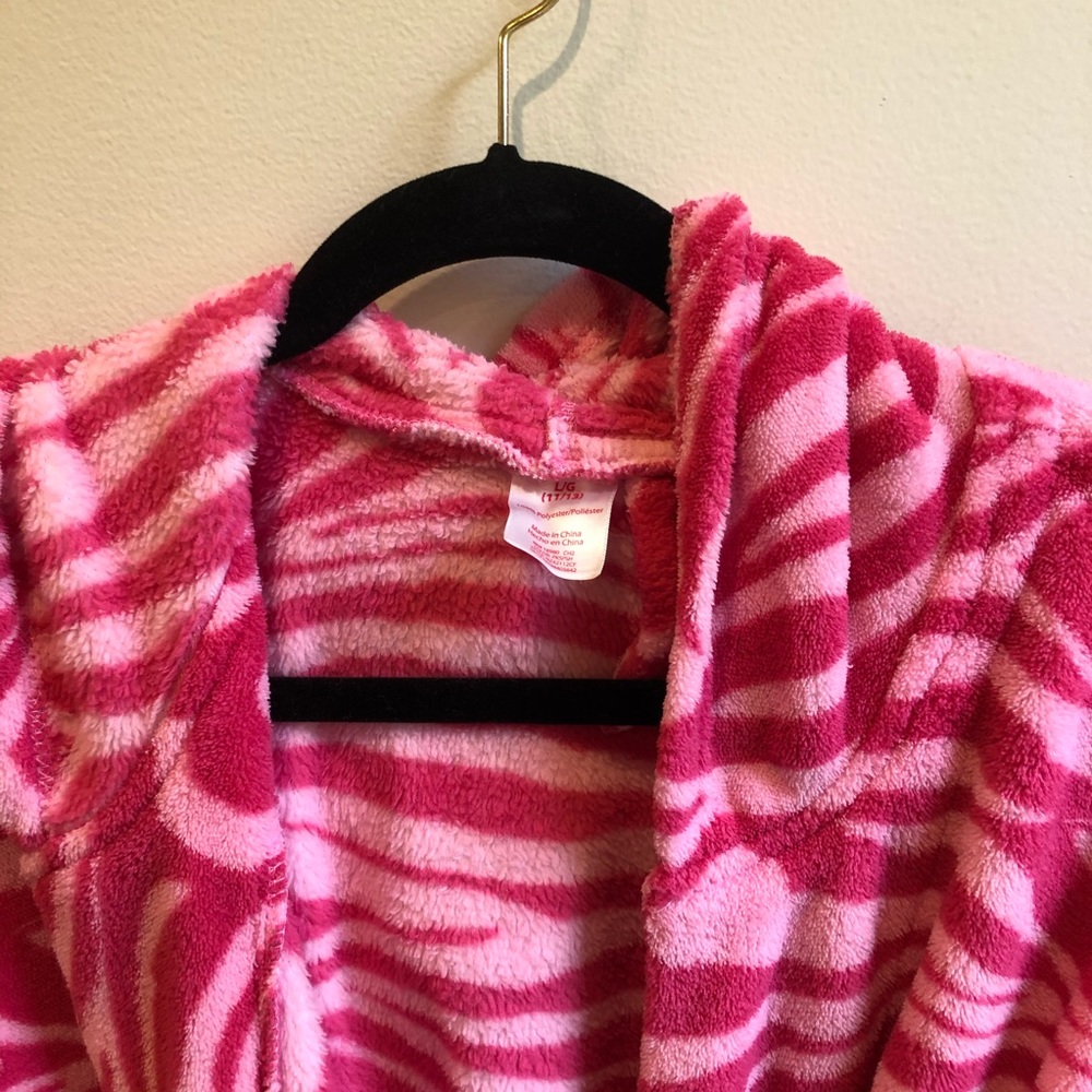 Target - Pink Zebra Soft Kid’s Robe - Picture 3 of 5